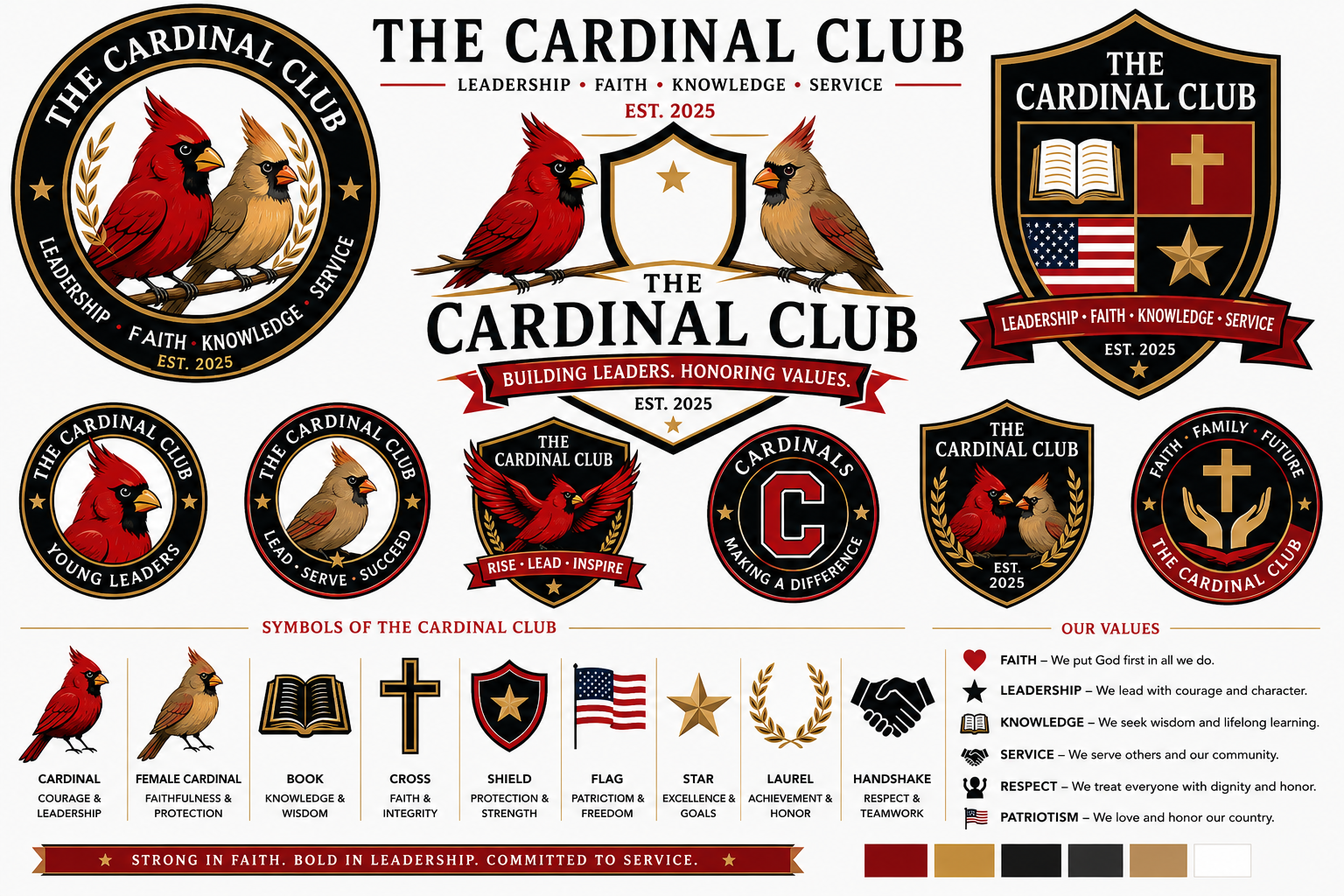 Cardinal Club branding and symbols